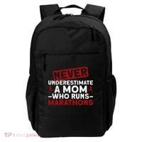 Never Underestimate A Mom Who Runs Marathons Gift Backpack thumb 0