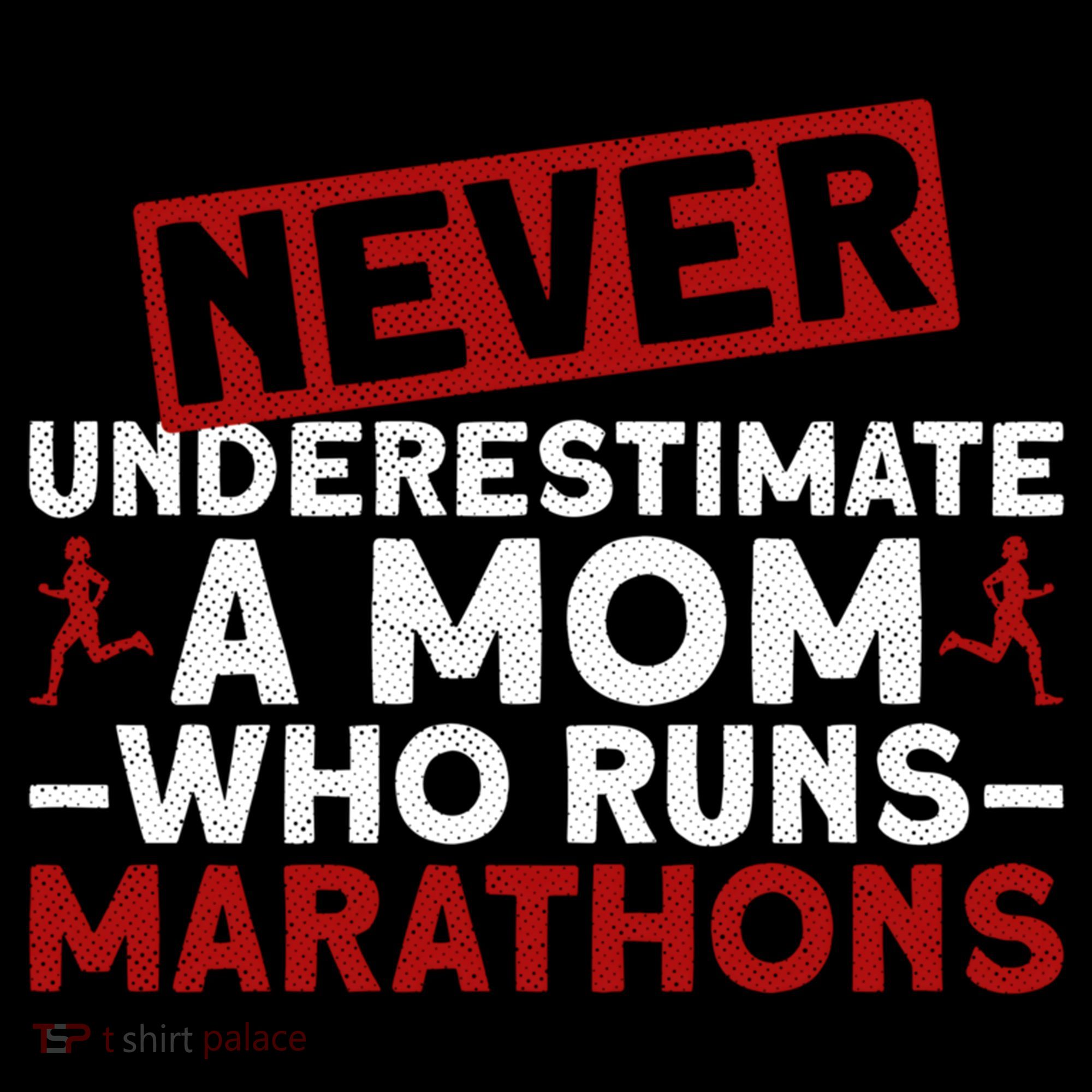 Never Underestimate A Mom Who Runs Marathons Gift Women's Hoodie