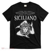 Never Underestimate A Sicilian Trinacria Sicilia Heraldik T-Shirt thumb 0