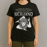 Never Underestimate A Sicilian Trinacria Sicilia Heraldik T-Shirt thumb 4