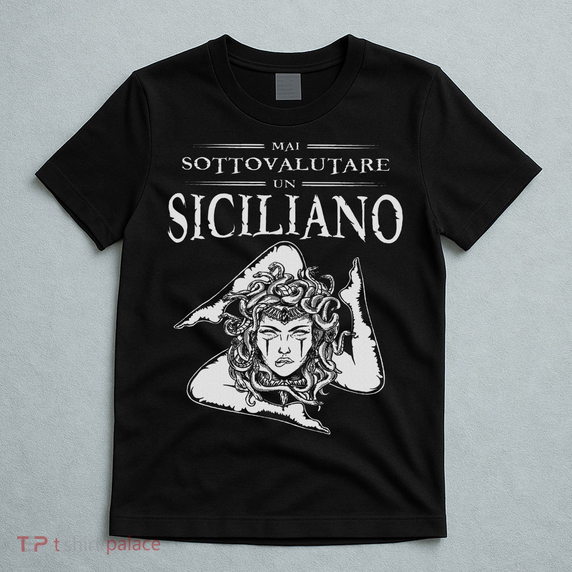 Never Underestimate A Sicilian Trinacria Sicilia Heraldik T-Shirt