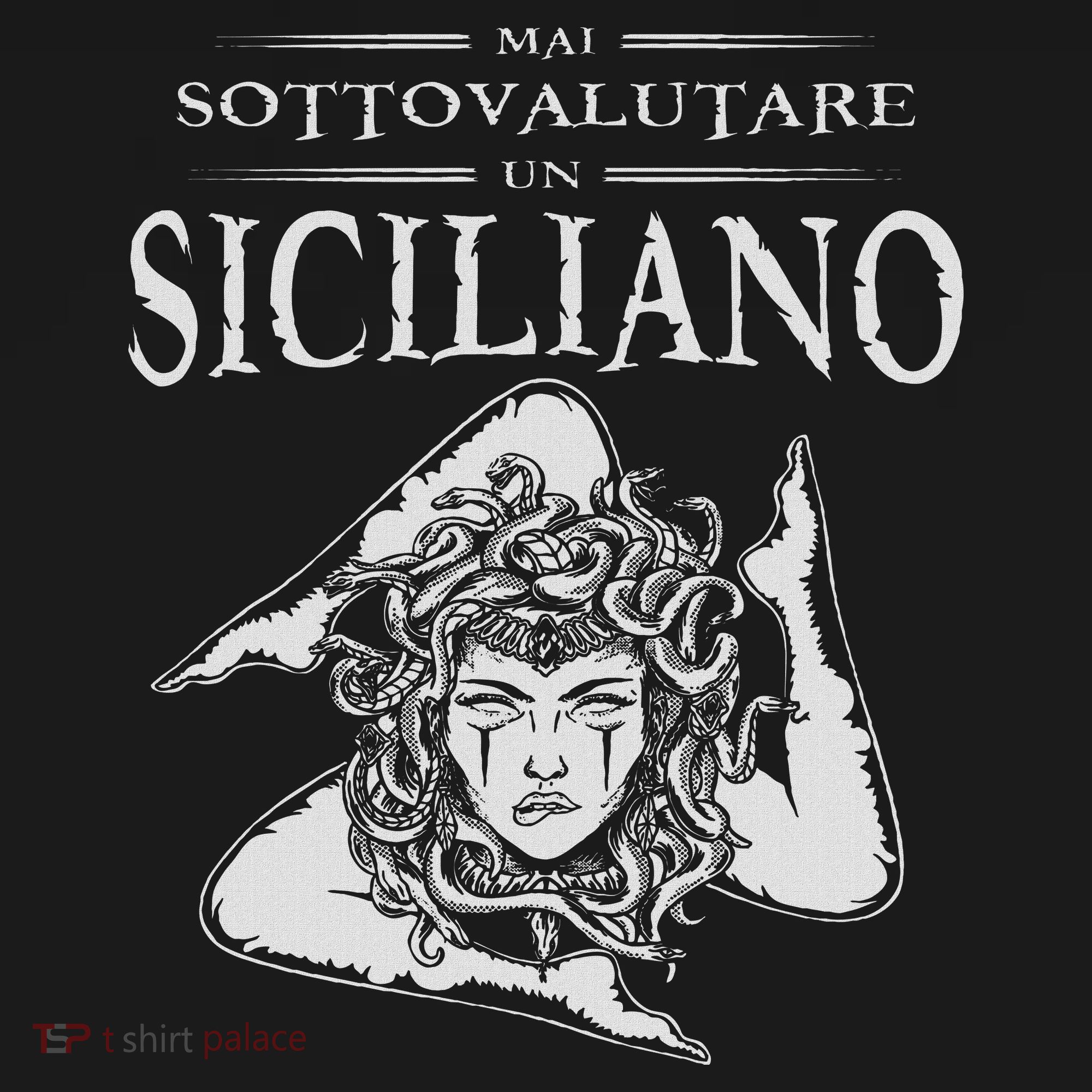 Never Underestimate A Sicilian Trinacria Sicilia Heraldik T-Shirt