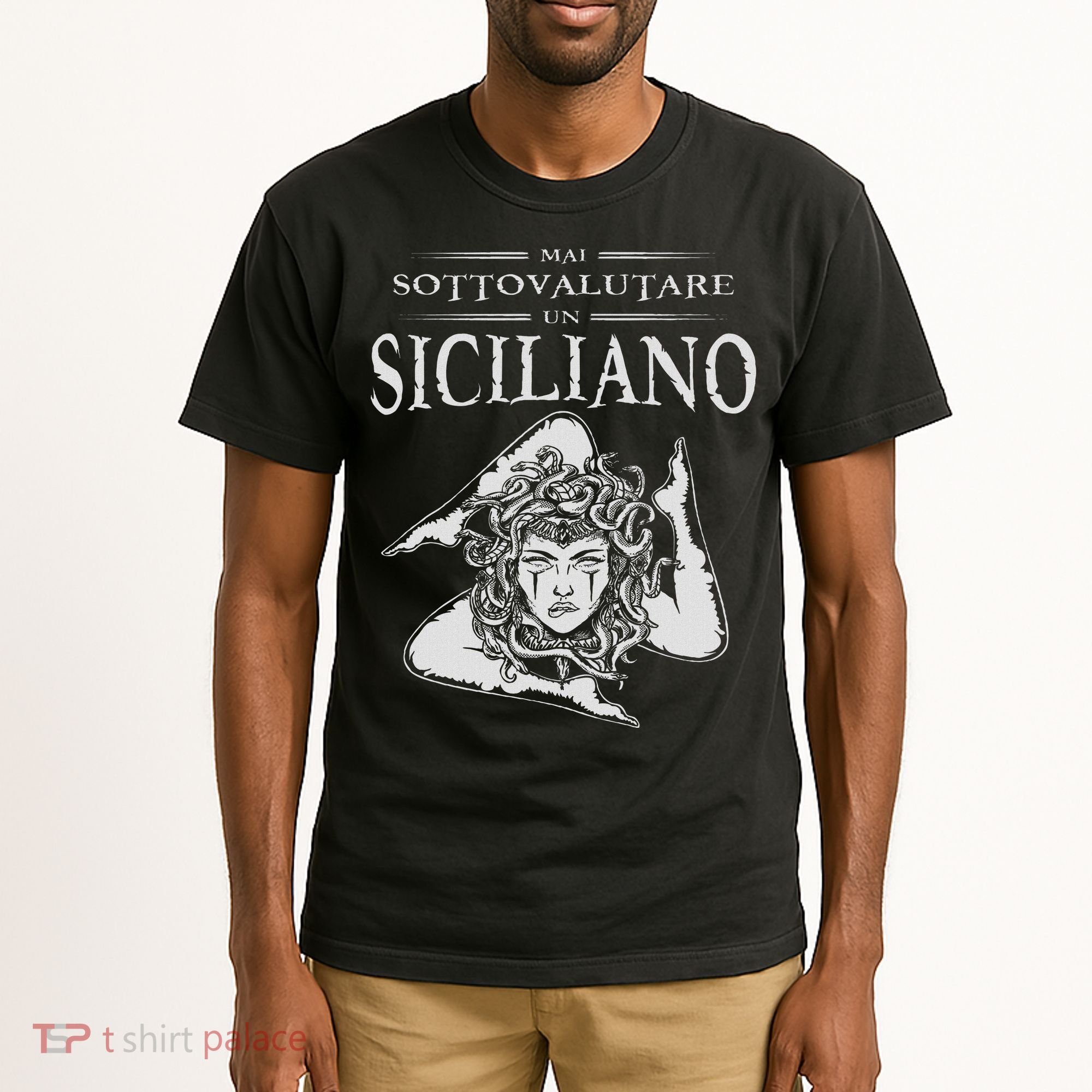 Never Underestimate A Sicilian Trinacria Sicilia Heraldik Tall T-Shirt
