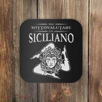 Never Underestimate A Sicilian Trinacria Sicilia Heraldik Coaster thumb 0