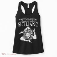Never Underestimate A Sicilian Trinacria Sicilia Heraldik Women's Tank Top thumb 0
