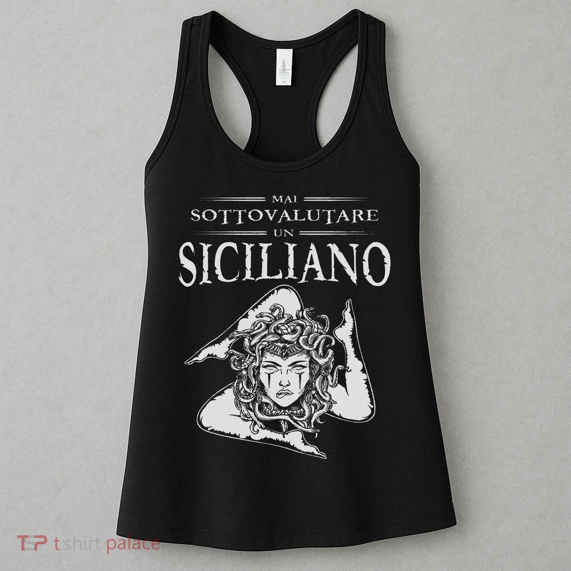 Never Underestimate A Sicilian Trinacria Sicilia Heraldik Women's Tank Top