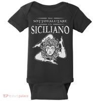 Never Underestimate A Sicilian Trinacria Sicilia Heraldik Baby Bodysuit thumb 0