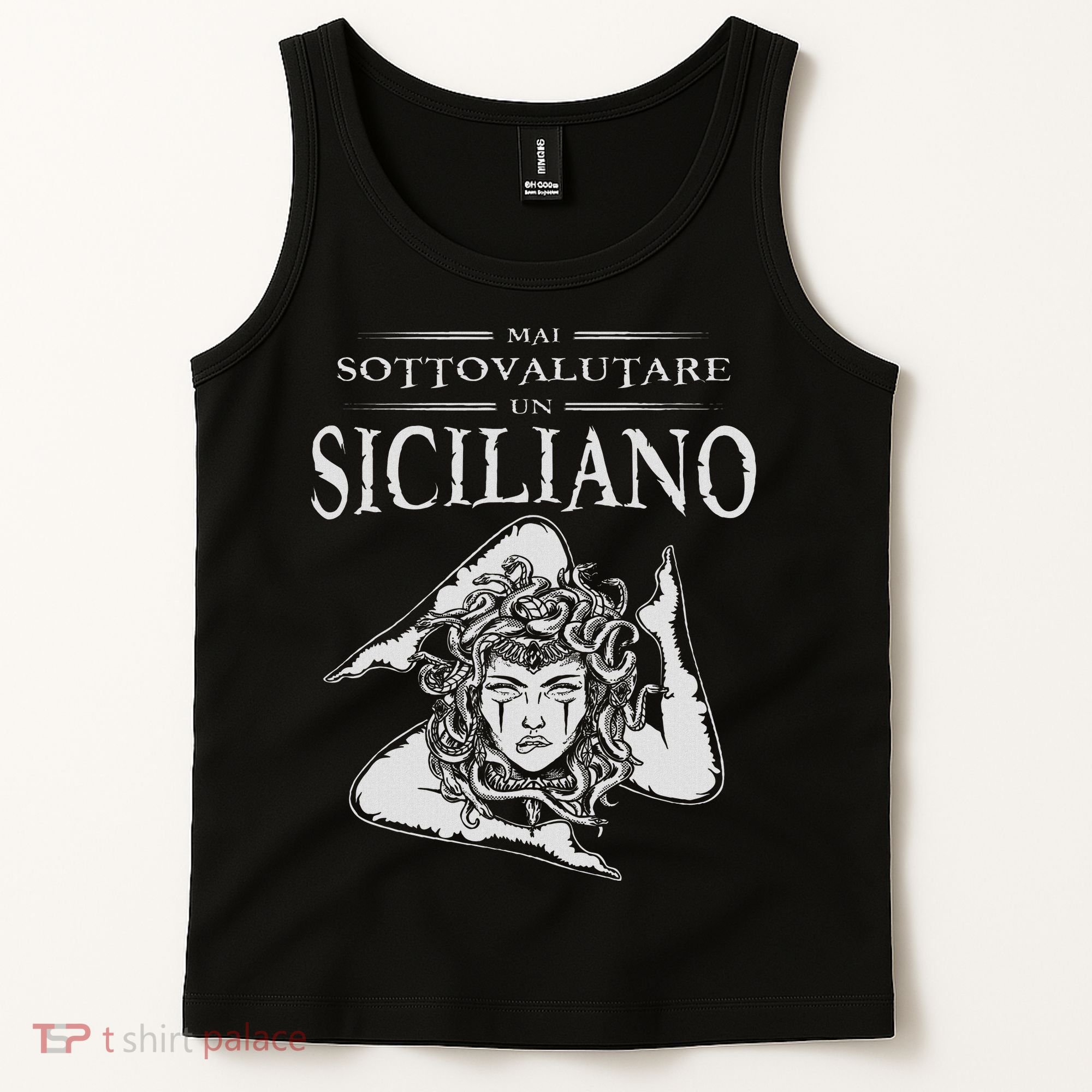 Never Underestimate A Sicilian Trinacria Sicilia Heraldik Tank Top