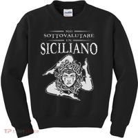 Never Underestimate A Sicilian Trinacria Sicilia Heraldik Kids Sweatshirt thumb 0