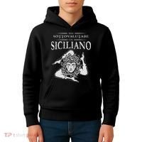 Never Underestimate A Sicilian Trinacria Sicilia Heraldik Kids Hoodie thumb 4