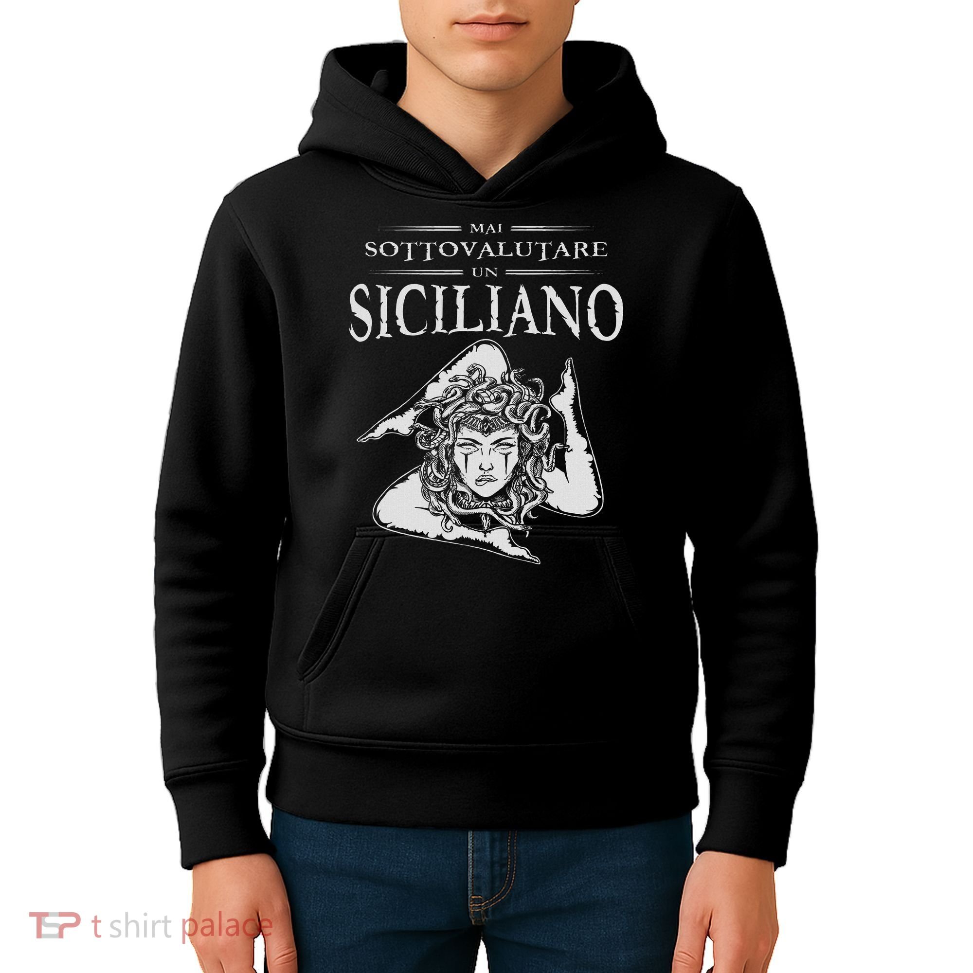 Never Underestimate A Sicilian Trinacria Sicilia Heraldik Kids Hoodie
