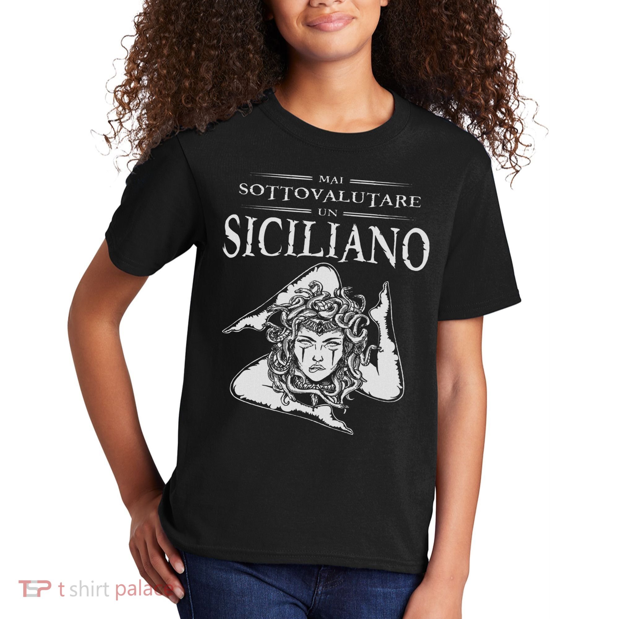 Never Underestimate A Sicilian Trinacria Sicilia Heraldik Kids T-Shirt