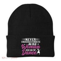 Never Underestimate An Old Who Can Tap Dance Dancer Great Gift Beanie thumb 0