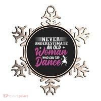 Never Underestimate An Old Who Can Tap Dance Dancer Great Gift Ornament thumb 0
