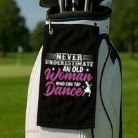 Never Underestimate An Old Who Can Tap Dance Dancer Great Gift Golf Towel thumb 2