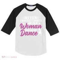 Never Underestimate An Old Who Can Tap Dance Dancer Great Gift Kids Colorblock Raglan Jersey thumb 0