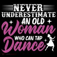 Never Underestimate An Old Who Can Tap Dance Dancer Great Gift Kids Colorblock Raglan Jersey thumb 2