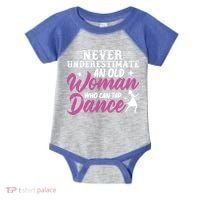 Never Underestimate An Old Who Can Tap Dance Dancer Great Gift Infant Baby Jersey Bodysuit thumb 0