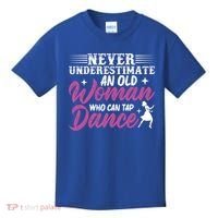Never Underestimate An Old Who Can Tap Dance Dancer Great Gift Kids T-Shirt thumb 0