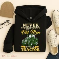 Never Underestimate An Old Man With A Tractor Farmer Hoodie thumb 4