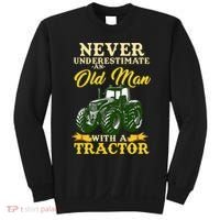 Never Underestimate An Old Man With A Tractor Farmer Sweatshirt thumb 0