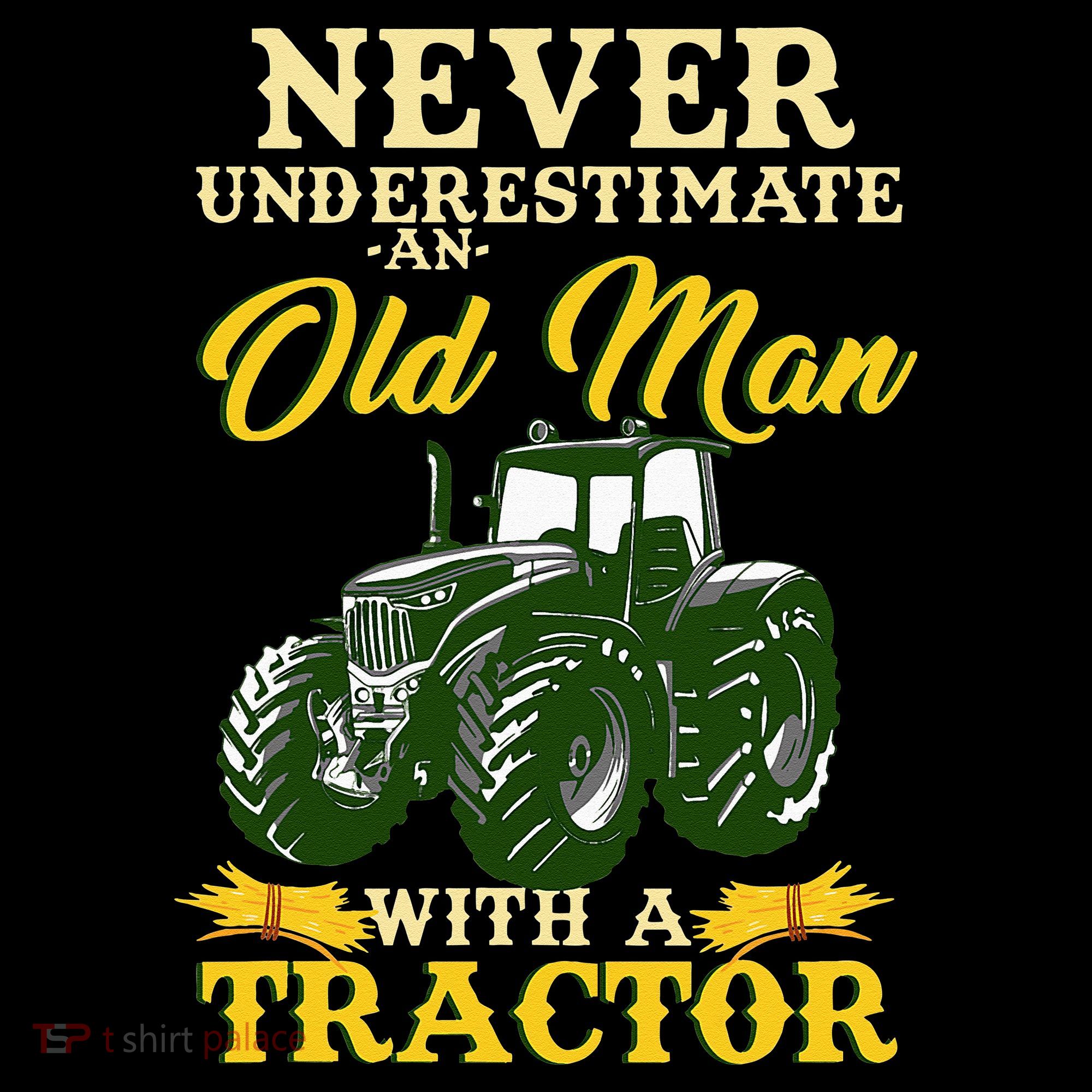 Never Underestimate An Old Man With A Tractor Farmer Women's Hoodie
