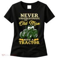 Never Underestimate An Old Man With A Tractor Farmer Women's T-Shirt thumb 0