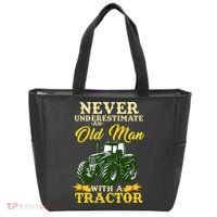 Never Underestimate An Old Man With A Tractor Farmer Tote Bag thumb 0