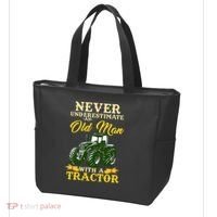 Never Underestimate An Old Man With A Tractor Farmer Tote Bag thumb 3
