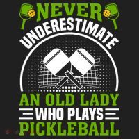 Never Underestimate An Old Lady Who Plays Pickleball Women's Sweatshirt thumb 2