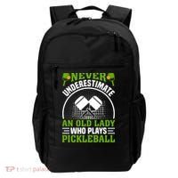 Never Underestimate An Old Lady Who Plays Pickleball Backpack thumb 0