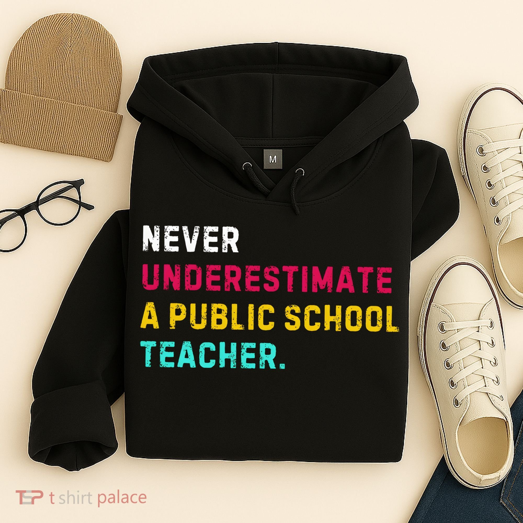 Never Underestimate A Public School Teacher Hoodie