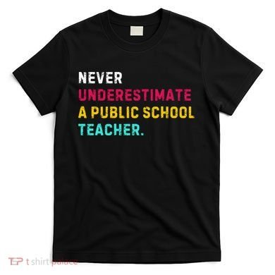 Never Underestimate A Public School Teacher T-Shirt