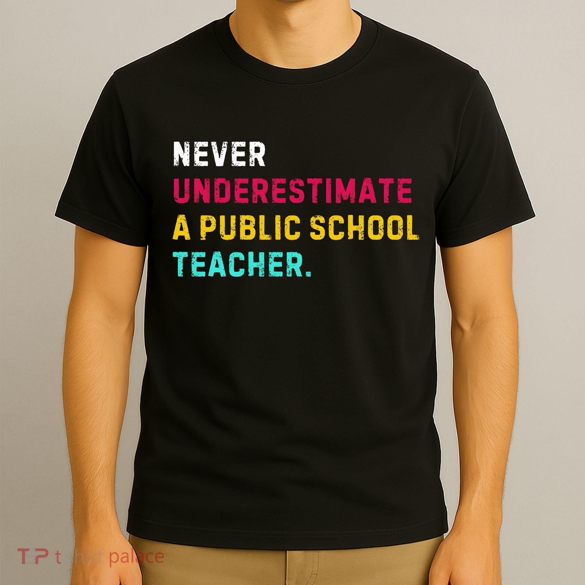 Never Underestimate A Public School Teacher T-Shirt