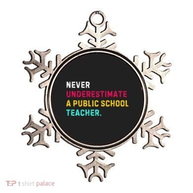 Never Underestimate A Public School Teacher Ornament