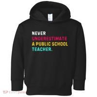 Never Underestimate A Public School Teacher Toddler Hoodie thumb 0