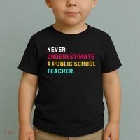 Never Underestimate A Public School Teacher Toddler T-Shirt thumb 2