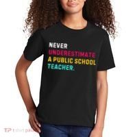 Never Underestimate A Public School Teacher Kids T-Shirt thumb 2