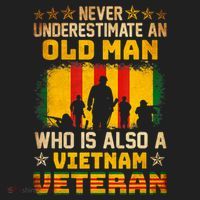 Never Underestimate An Old Man Vietnam Veteran Women's Sweatshirt thumb 2
