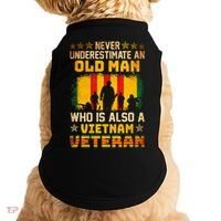 Never Underestimate An Old Man Vietnam Veteran Doggie Tank thumb 0