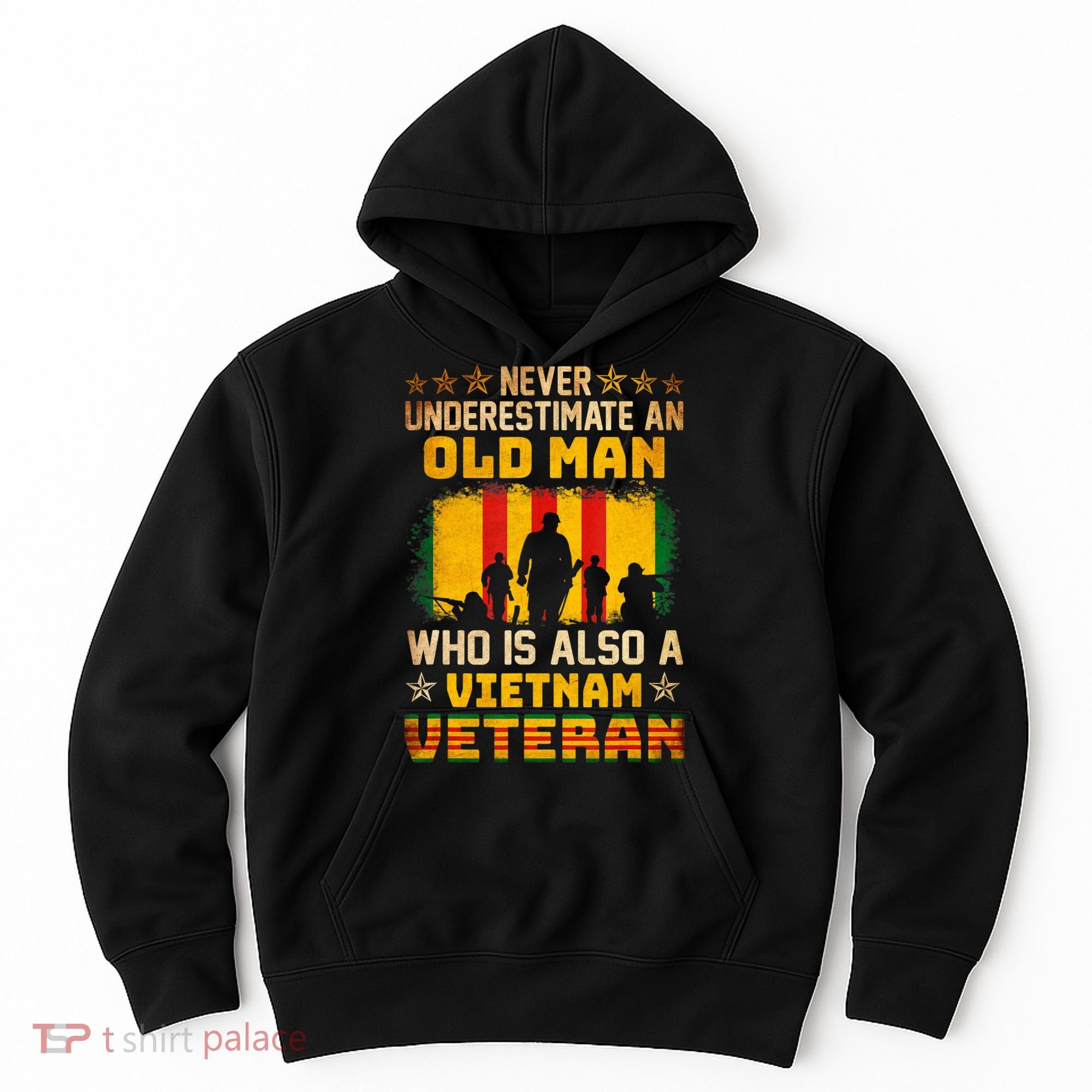 Never Underestimate An Old Man Vietnam Veteran Hoodie