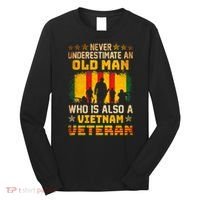 Never Underestimate An Old Man Vietnam Veteran Long Sleeve Shirt thumb 0