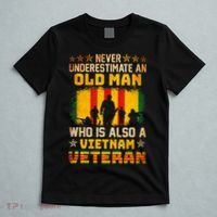 Never Underestimate An Old Man Vietnam Veteran T-Shirt thumb 5