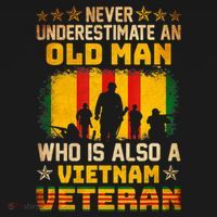 Never Underestimate An Old Man Vietnam Veteran Women's Hoodie thumb 2