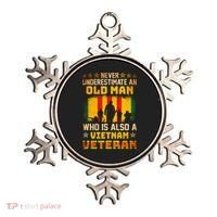 Never Underestimate An Old Man Vietnam Veteran Ornament thumb 0