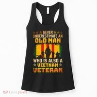 Never Underestimate An Old Man Vietnam Veteran Women's Tank Top thumb 0