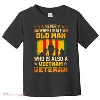 Never Underestimate An Old Man Vietnam Veteran Toddler T-Shirt thumb 0