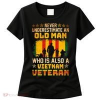 Never Underestimate An Old Man Vietnam Veteran Women's T-Shirt thumb 0