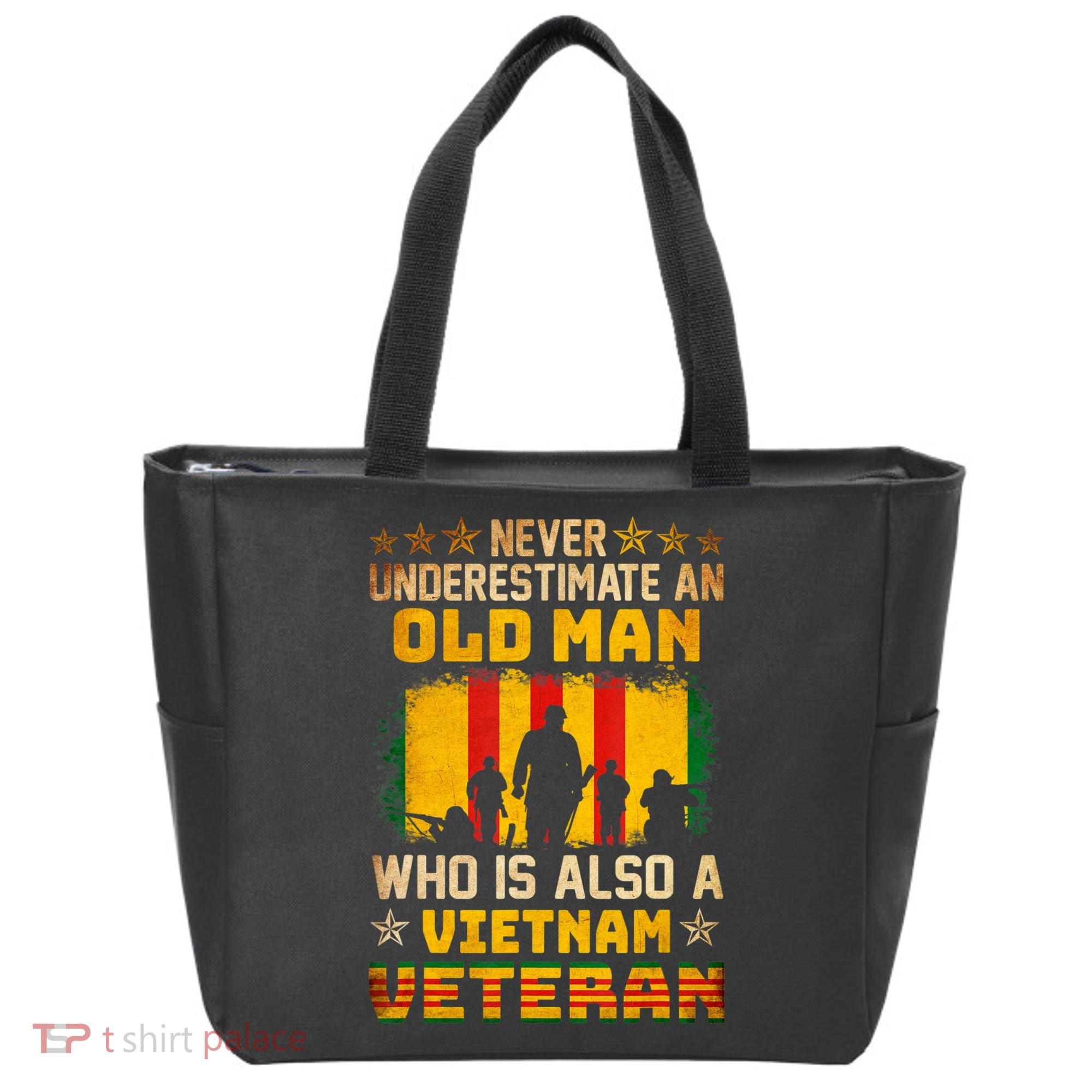 Never Underestimate An Old Man Vietnam Veteran Tote Bag