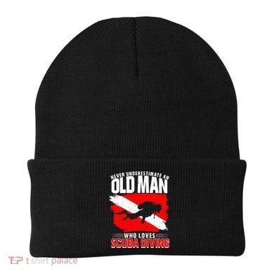 Never Underestimate An Old Man Diver Gift Scuba Diving Beanie